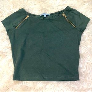 Olive crop top